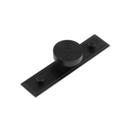 Murray Cupboard Knobs 40mm Stepped Backplate Black - By Frelan Hardware - HOX-1140MB-6090MB