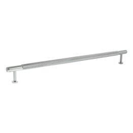 Millhouse Brass Eiffel Knurled T-Bar Cabinet Pull Handle 320mm - Polished Chrome