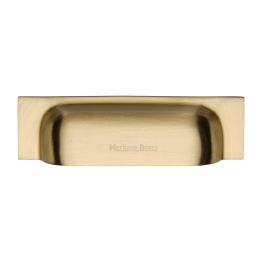Heritage Brass Drawer Pull Military Design 152mm CTC Satin Brass Finish