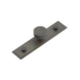 Thaxted Cupboard Knobs 30mm Stepped Backplate Dark Bronze - By Frelan Hardware - HOX-230DB-6090DB