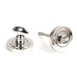 Polished Marine SS (316) Round Thumbturn Set (Art Deco)