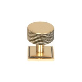 Polished Bronze Brompton Cabinet Knob - 32mm (Square)