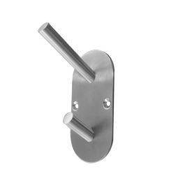 Stainless Steel Hat & Coat Hooks 90x45mm Satin Stainless Steel - By Frelan Hardware - JSS902B