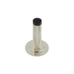 Burlington Knurled Wall Mounted Doorstops Stepped Rose Polished Nickel - By Frelan Hardware - BUR-968PN-973PN