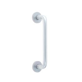 Aluminium 19mm D Shape Pull handle Rose Fixing SAA Finish 225x19mm Satin Anodised Aluminium - By Frelan Hardware - J1055