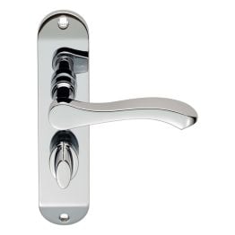 Serozzetta Lever On Bathroom Backplate - Polished Chrome