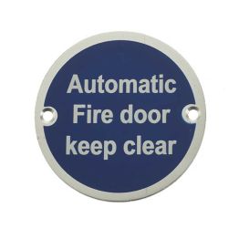 Stainless Steel Automatic Fire Door Keep Clear 75mm Satin Anodised Aluminium - By Frelan Hardware - JS110SAA