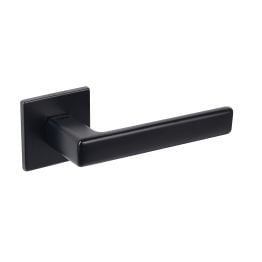 Tupai Rapido 5S Line Portel Lever Door Handle on 5mm Slimline Square Rose - Pearl Black