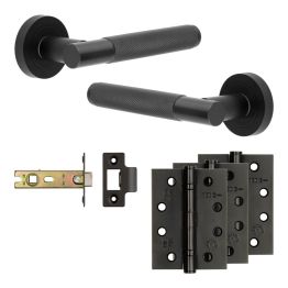 Complete Bari Door Handle Pack - Internal Doors - Black - By Frelan Hardware - JE-D4A-MB