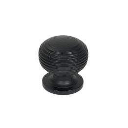 Matt Black Beehive Cabinet Knob 30mm