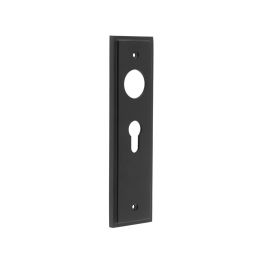 Burlington II Lever Plate Choices Euro Black - By Frelan Hardware - BUR454MB