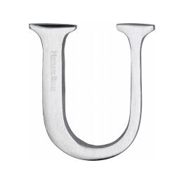 Heritage Brass Alphabet U Pin Fix 51mm (2") Satin Chrome Finish