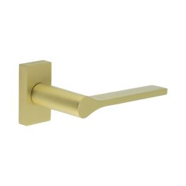 CR-105 Satin Brass Multi Point Rectangular Rose Door Handle - By Frelan Hardware - CR-105D4SB