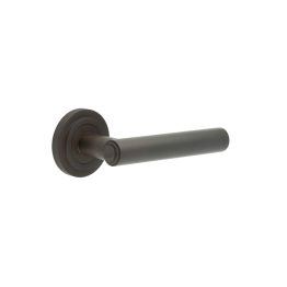 Richmond Door Handles Stepped Rose Dark Bronze - By Frelan Hardware - BUR45KIT81