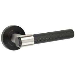 Nero T-Bar Knurled Black Door Handle - By Frelan Hardware - JMB105