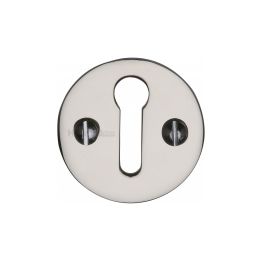 Heritage Brass Keyhole Escutcheon Polished Nickel finish
