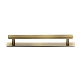 Heritage Brass Cabinet Pull Hexagonal Design with Plate 160mm CTC Antique Brass Finish
