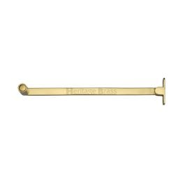 Heritage Brass Casement Stay Roller Arm Design 150mm Polished Brass Finish