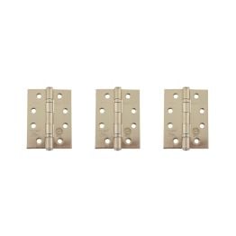 Atlantic Ball Bearing Hinges Grade 11 Fire Rated 4" x 3" x 2.5mm - Satin Nickel (Set of 3)