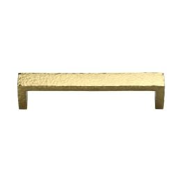 Heritage Brass Cabinet Pull Hammered Wide Metro Design 160mm CTC Polished Brass Finish