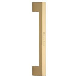 Heritage Brass Door Pull Handle Urban Design 305mm Satin Brass Finish