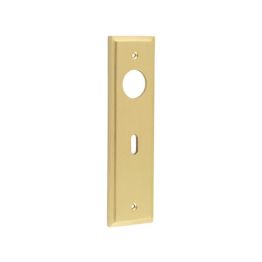 Burlington II Lever Plate Choices Lock Satin Brass - By Frelan Hardware - BUR451SB