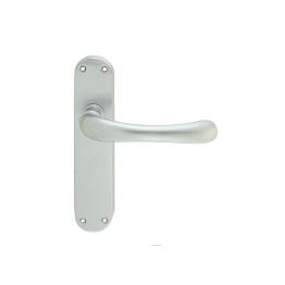Ibra Lever On Latch Backplate - Satin Chrome