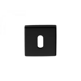 Square Standard Key Escutcheon - Black