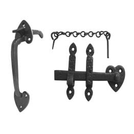 Antique Gate Catches 195mm Black - By Frelan Hardware - JAB18