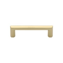 Heritage Brass Cabinet Pull Hex Profile Design 102mm CTC Polished Brass Finish