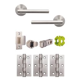 Jigtech Eden Passage Door Pack Satin Chrome - JTB71215