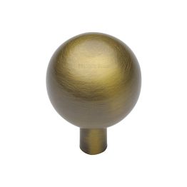 Heritage Brass Cabinet Knob Sphere Design 28mm Antique Brass finish
