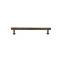 Heritage Brass Cabinet Pull Knurled Design with 16mm Rose 96mm CTC Antique Brass finish