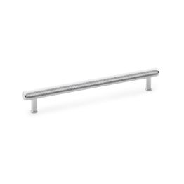 Alexander & Wilks - Crispin Knurled T-bar Cupboard Pull Handle - Polished Chrome - 224mm