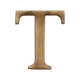 Heritage Brass Alphabet T Pin Fix 51mm (2") Antique Brass Finish