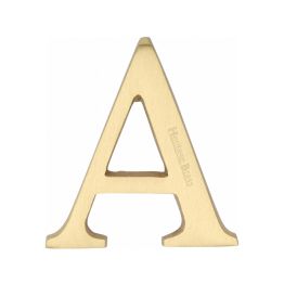 Heritage Brass Alphabet A Pin Fix 51mm (2") Satin Brass Finish