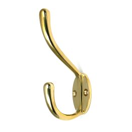 Polished Brass Newbury Hat & Coat Hook