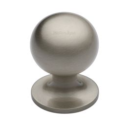 Heritage Brass Cabinet Knob Ball Design 32mm Satin Nickel finish
