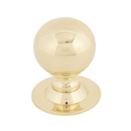 Polished Brass Ball Cabinet Knob 31mm