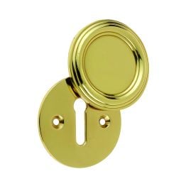 Jedo Parisian Covered Escutcheon 42mm Polished Brass - By Frelan Hardware - JV605PB