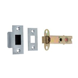 Jedo Double Sprung Tubular Latches 150mm Polished Brass / Satin Chrome - By Frelan Hardware - JL6666S-150