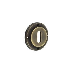 Burlington Standard Keyway Escutcheons No Rose Antique Brass - By Frelan Hardware - BUR60AB
