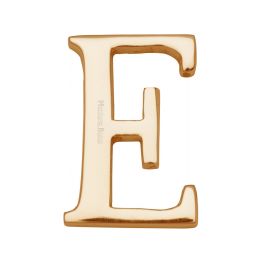 Heritage Brass Alphabet E Pin Fix 51mm (2") Polished Brass Finish