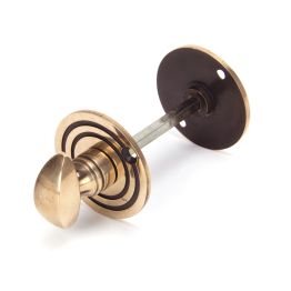 Polished Bronze Round Bathroom Thumbturn