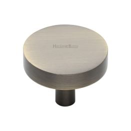 Heritage Brass Cabinet Knob Disc Design 38mm Antique Brass finish