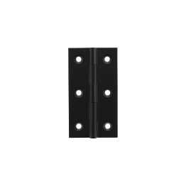 Millhouse Brass Cabinet Butt Hinges 75mm x 41mm x 2mm - Matt Black
