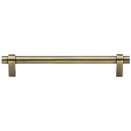 Heritage Brass Cabinet Pull Industrial Design 256mm CTC Antique Brass Finish