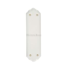 Shaped Fingerplate White Crackle