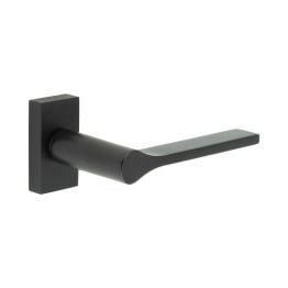 CR-105 Black Multi Point Rectangular Rose Door Handle - By Frelan Hardware - CR-105D4MB