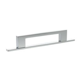 Millhouse Brass Empire Slim Cabinet Pull Handle on Backplate 128mm - Polished Chrome